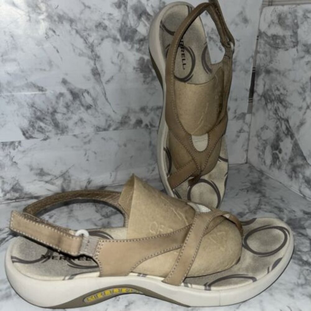 Merrell Savanah Thong Sandals Women's Size 9 Taupe Tan Flip Flops 30880